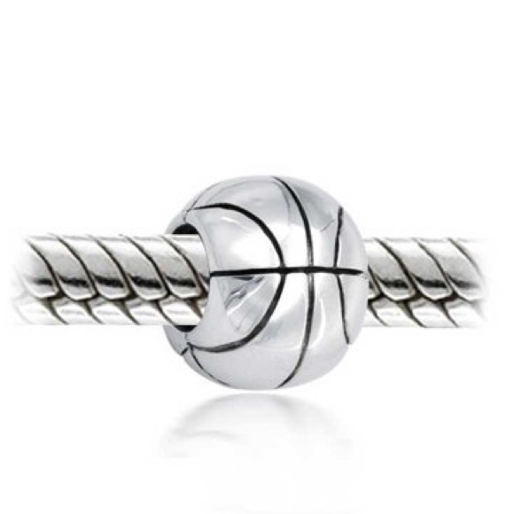 Sterling Silver Basketball Charm - Picture 1 of 1